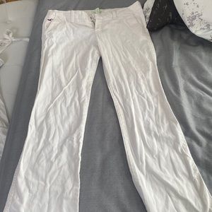 Worn once white hollister boot/flare